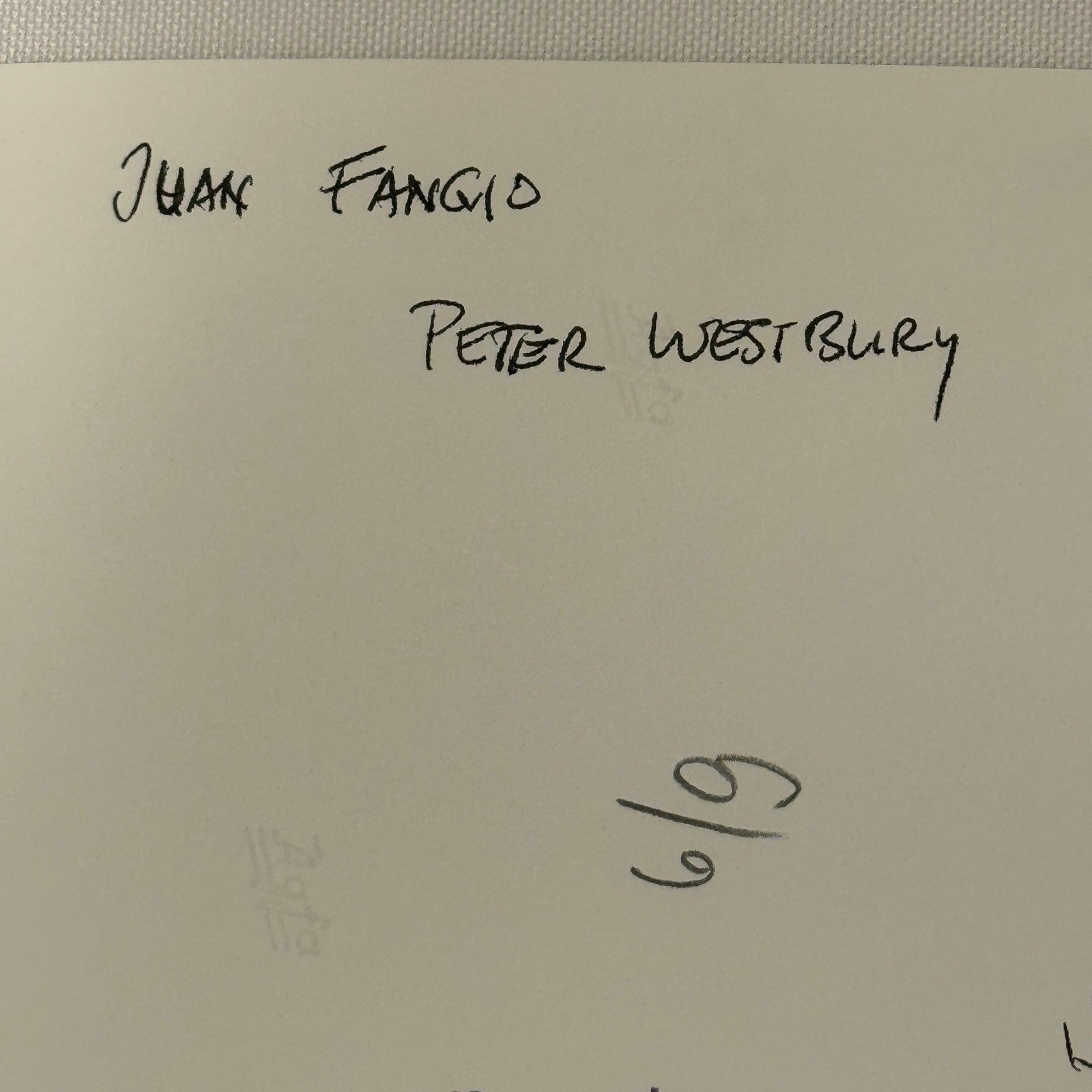 Vintage Racing Photo Juan Manuel Fangio Peter Westbury 1971 Albi F2 Race