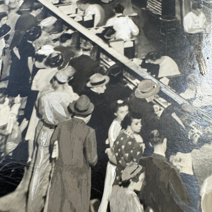Vintage Train Station Railroad Photograph Washington DC Crowd People Photo Print