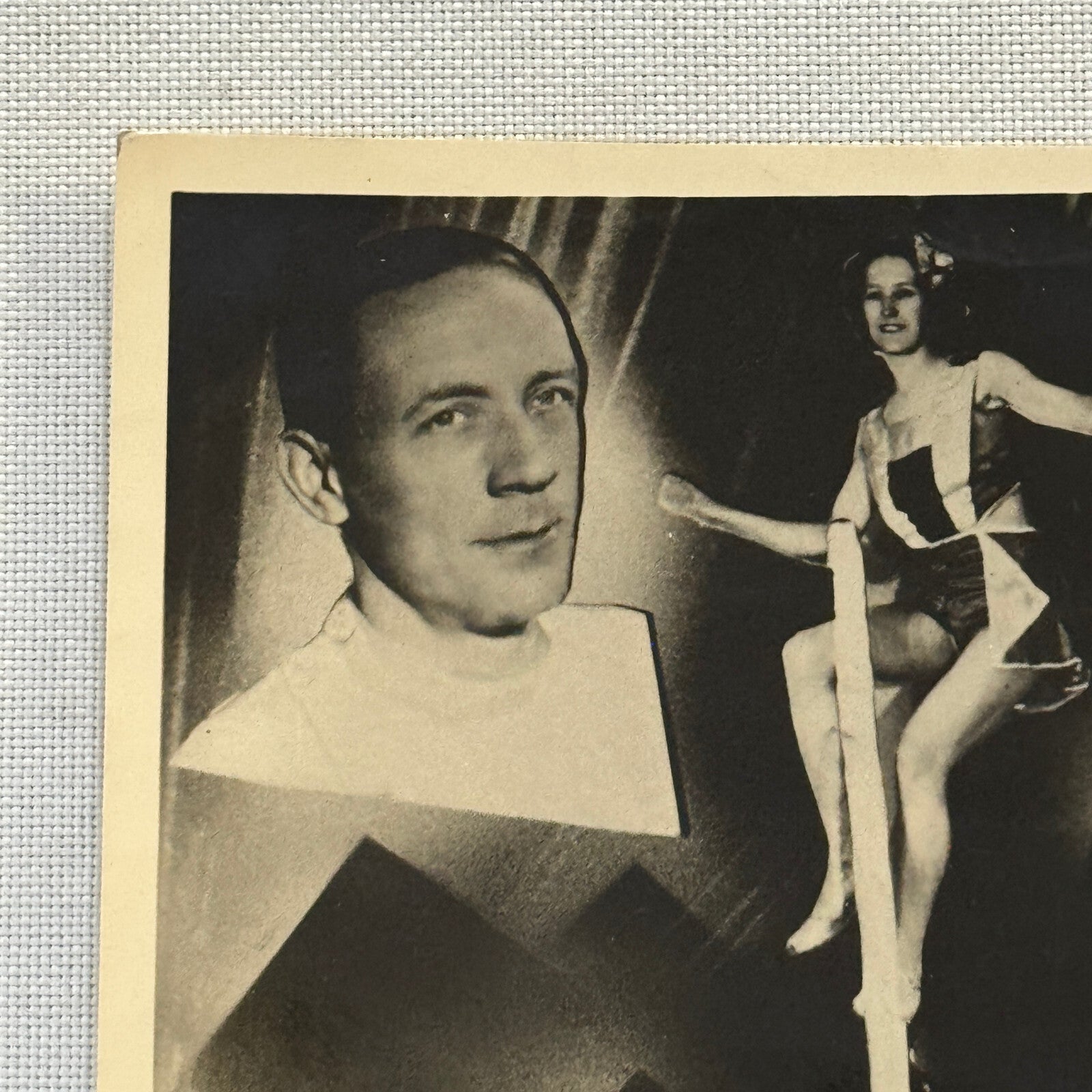 Vintage Circus Acrobat Balancing Act Photo Photograph Burck and Partner FRENCH