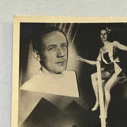 Vintage Circus Acrobat Balancing Act Photo Photograph Burck and Partner FRENCH