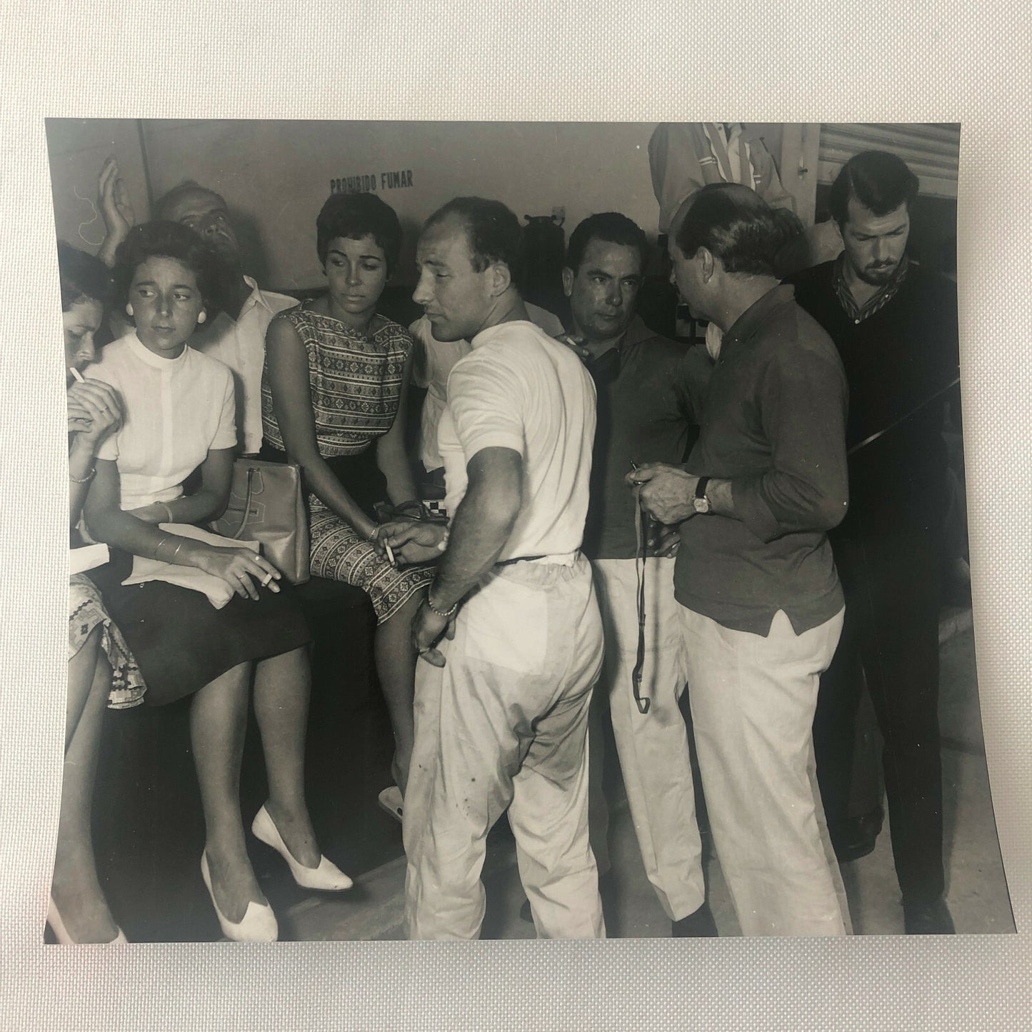 Vintage Racing Photo Photograph 1957 Stirling Moss Jean Behra Jo Bonnier +
