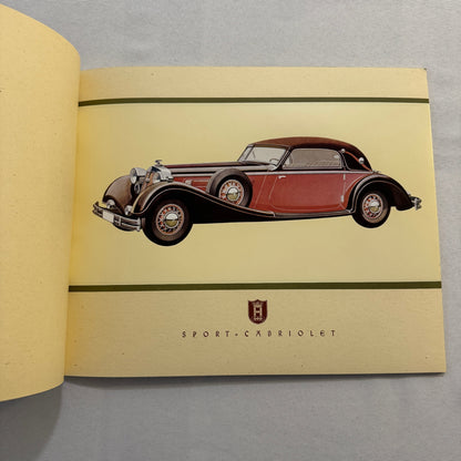 Auto Union Horch 850 Car Sales Brochure Catalog GERMAN Sports Cabriolet +
