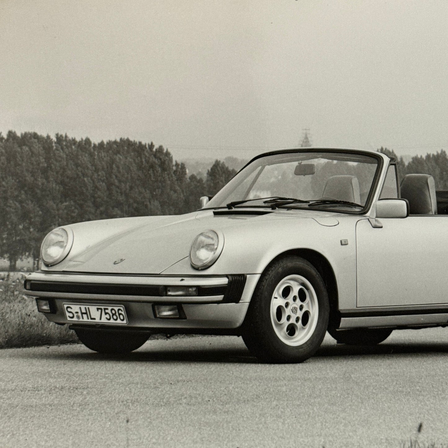 Porsche 911 Carrera Cabriolet Convertible Car Factory Press Photo Photograph