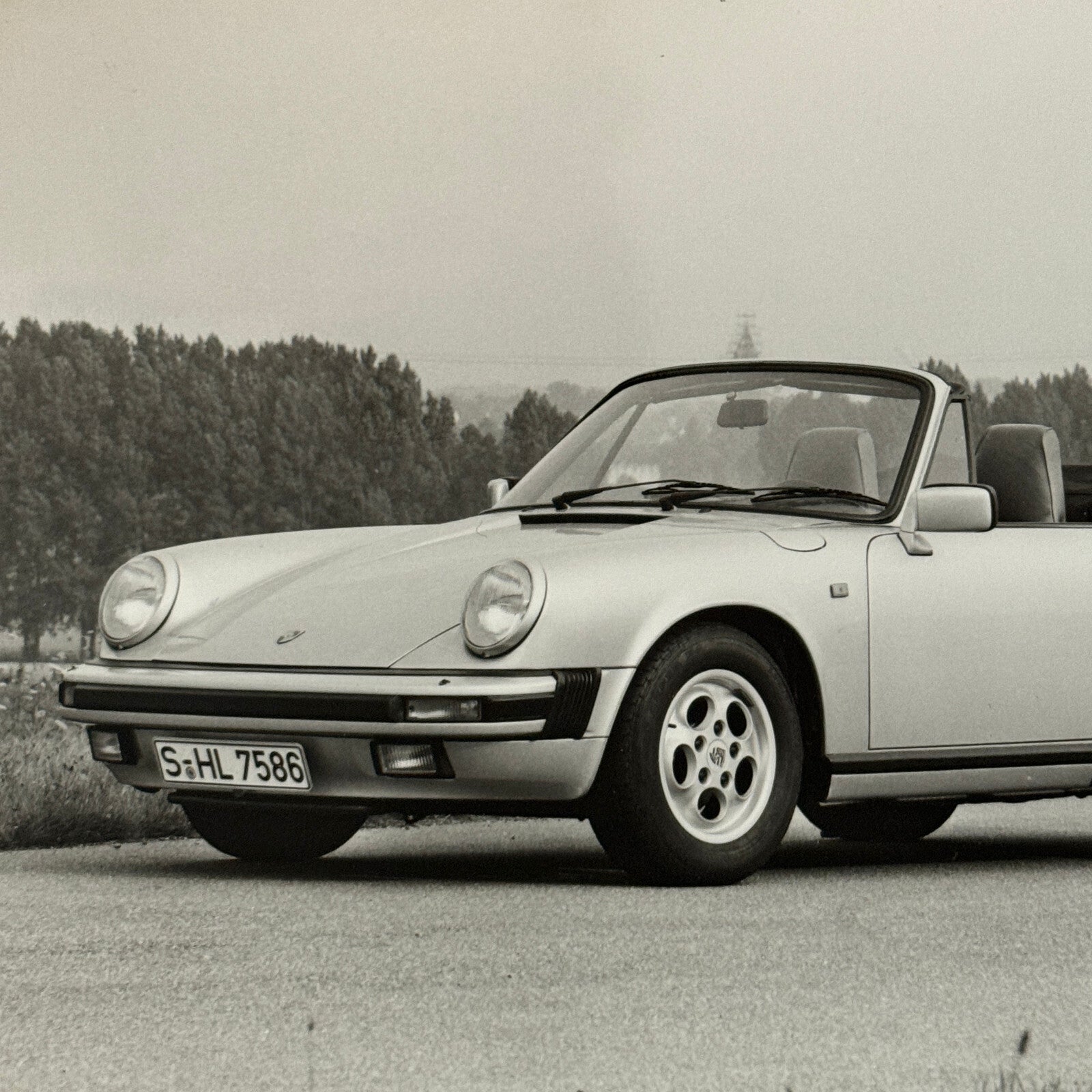 Porsche 911 Carrera Cabriolet Convertible Car Factory Press Photo Photograph