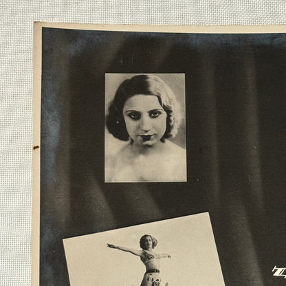 Vintage Circus Acrobat Balancing Act Photo Photograph Zaza and Gallai