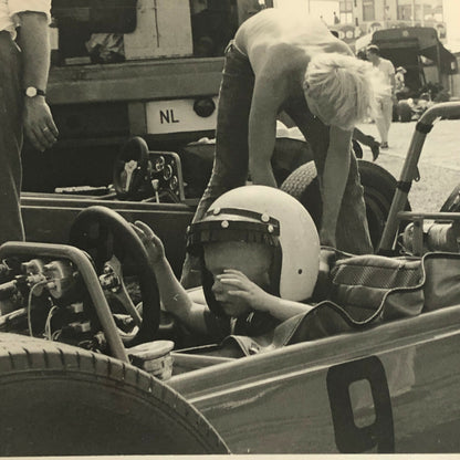 Vintage Photo Photograph Print - Child In Racing Car 