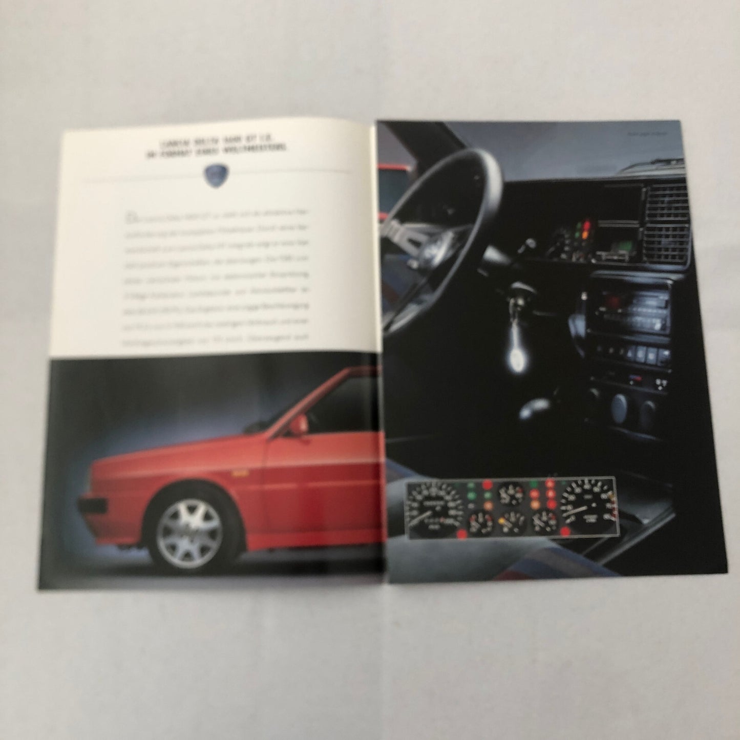 Lancia Delta 1600 GT I.E. Car Sales Brochure Catalog GERMAN TEXT European