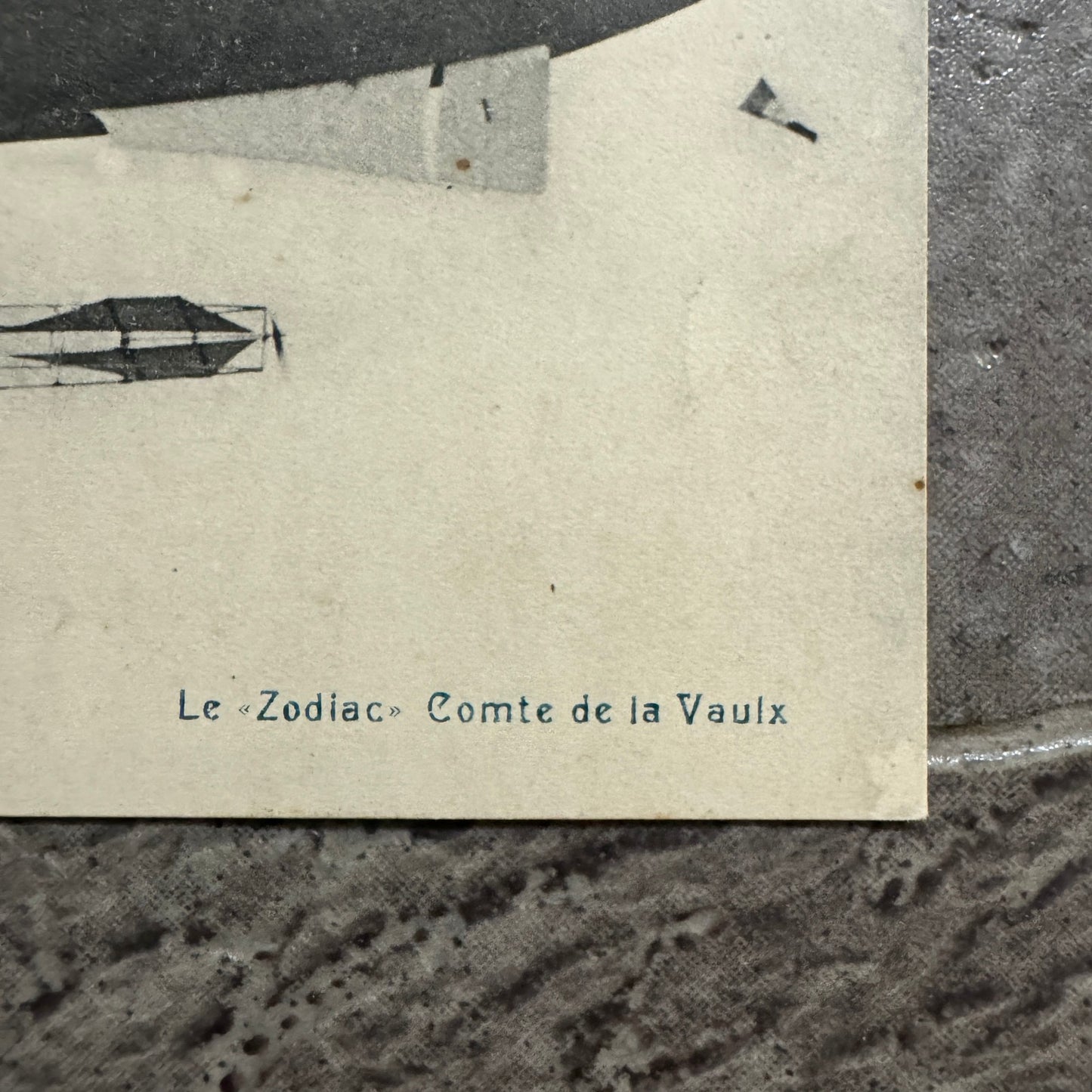 Vintage Zeppelin Airship Dirigible Postcard Post Card French 1909 Le Zodiac