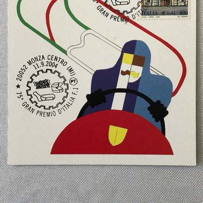 2004 Italian Grand Prix Postcard with Duomo Stamp 