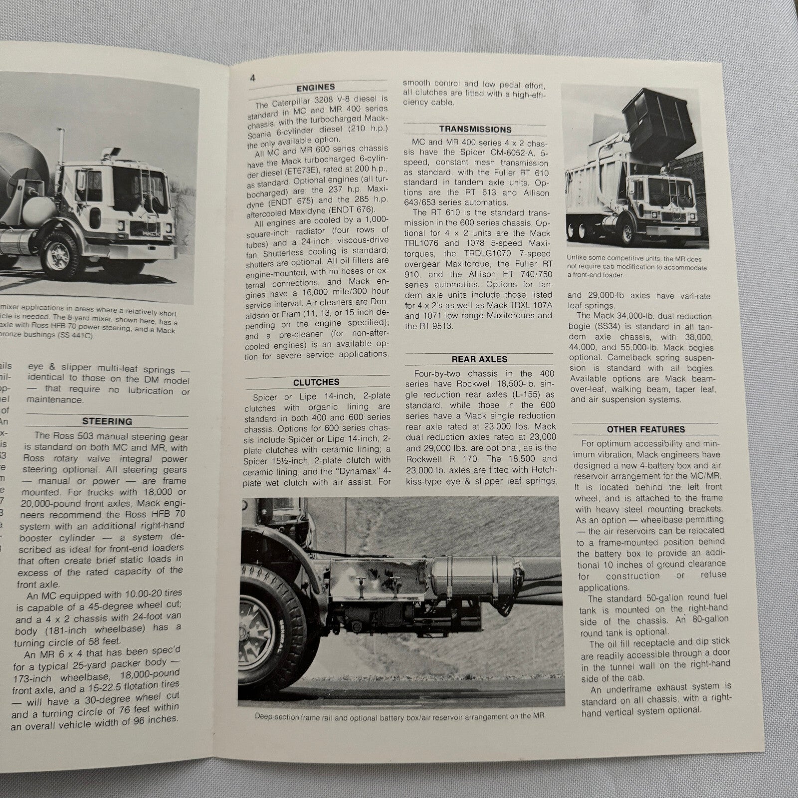 Mack Truck MC MR Series for Construction Refuse Garbage Sales Brochure Catalog