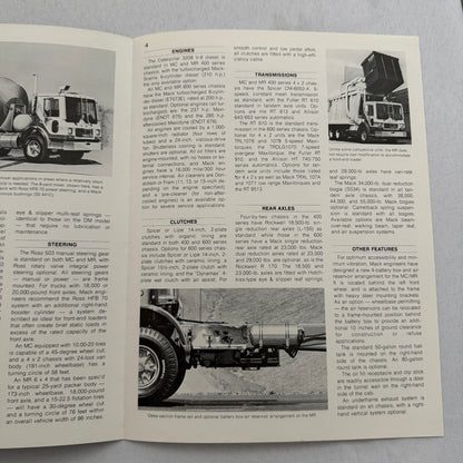 Mack Truck MC MR Series for Construction Refuse Garbage Sales Brochure Catalog