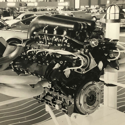 Vintage Honda F1 Racing Engine at Auto Show Photo Photograph Print 1983 ? 