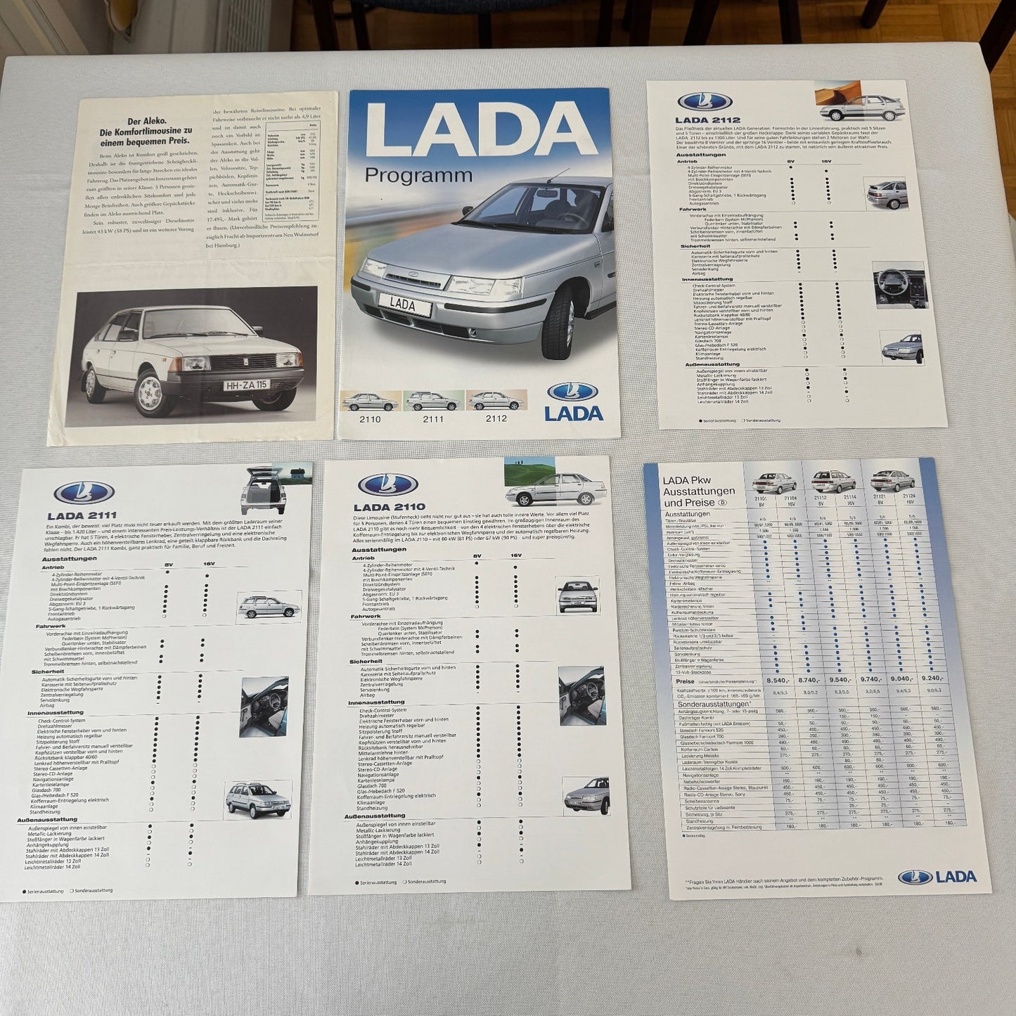 Lada Car Sales Brochure Literature Lot 40+ Pieces Lada Niva Samara Nova RL +