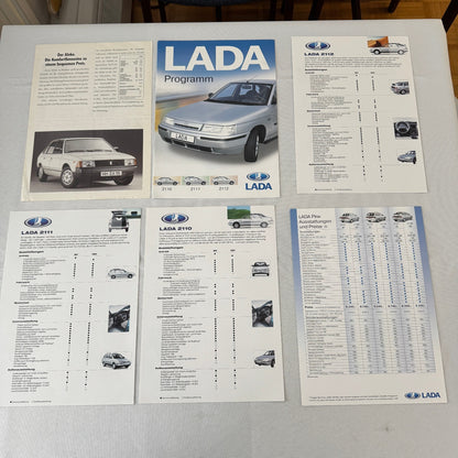 Lada Car Sales Brochure Literature Lot 40+ Pieces Lada Niva Samara Nova RL +