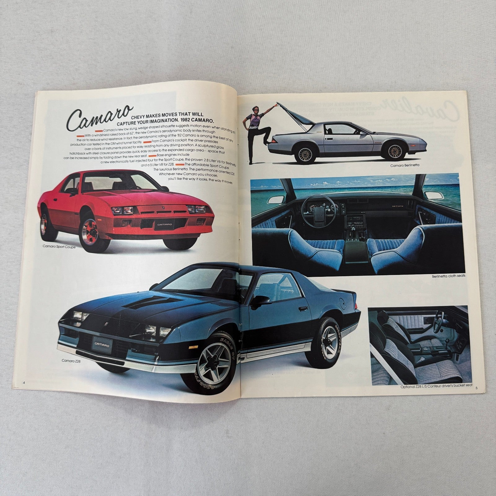 1982 Chevrolet Car Brochure Catalog Camaro Corvette Citation Monte Carlo +