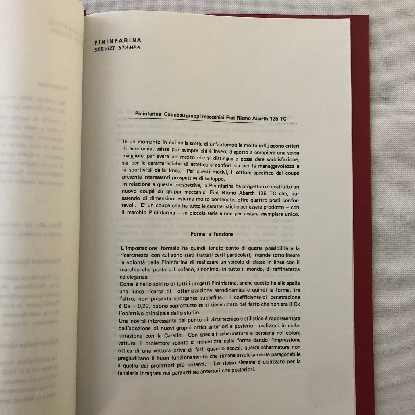 1983 Pininfarina Design Press Kit with Photos Alfa Romeo Spider Fiat Spider +