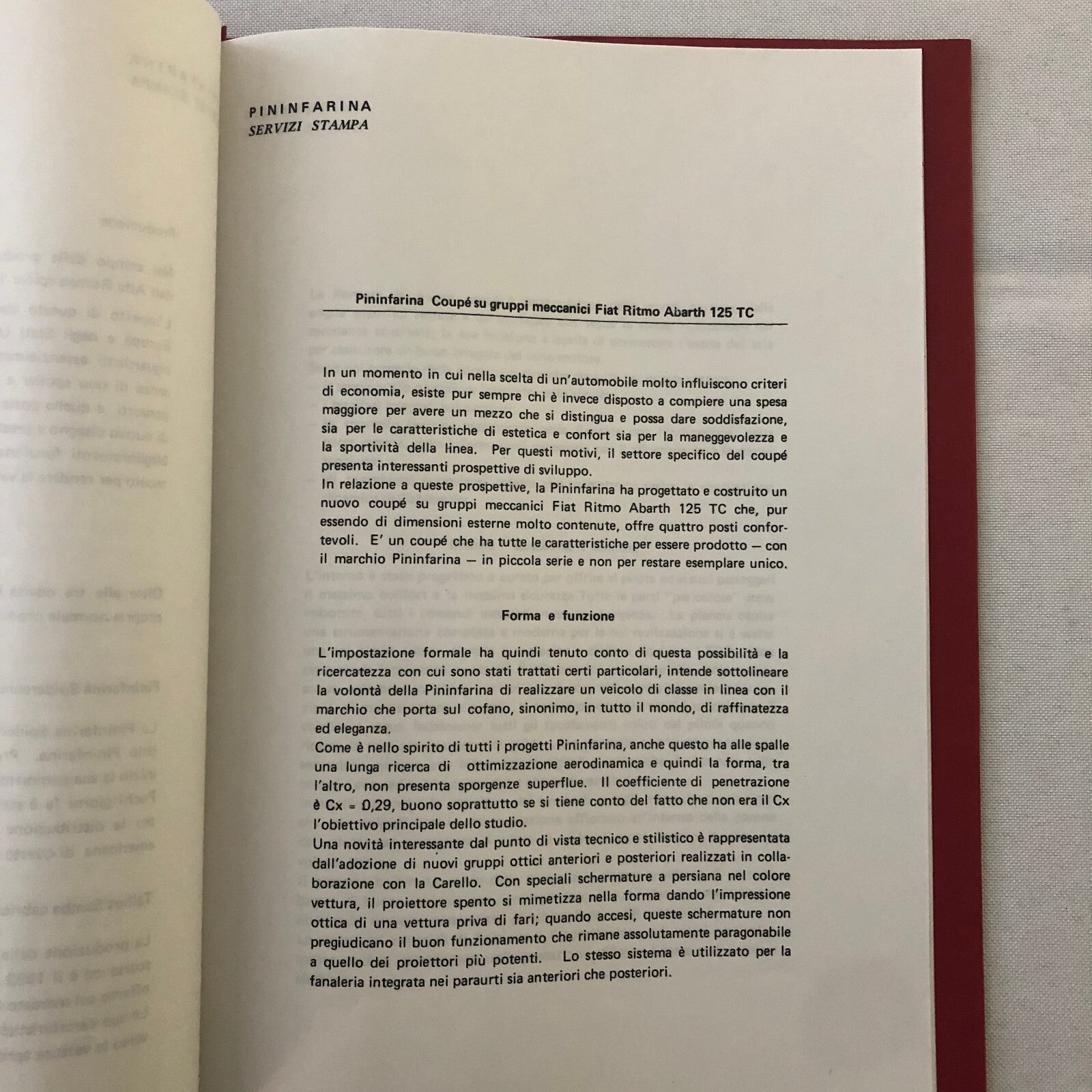 1983 Pininfarina Design Press Kit with Photos Alfa Romeo Spider Fiat Spider +