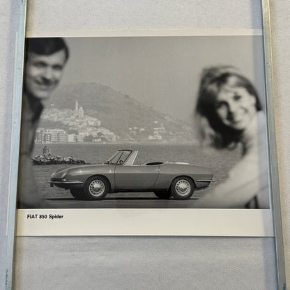 FIat 850 Spider Convertible Roadster Car Factory Press Photo Photograph Vintage