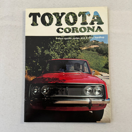 Toyota Corona Sedan and Hardtop Car Sales Brochure Catalog Advertising Vintage