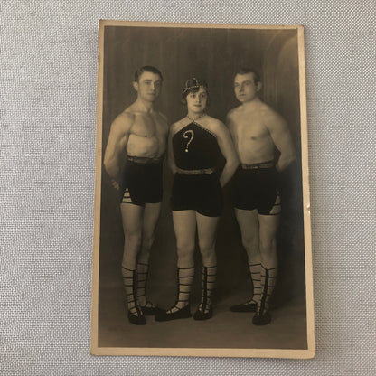 Circus Performer Aerial Acrobats Rinaldos Trio RPPC Real Photo Postcard