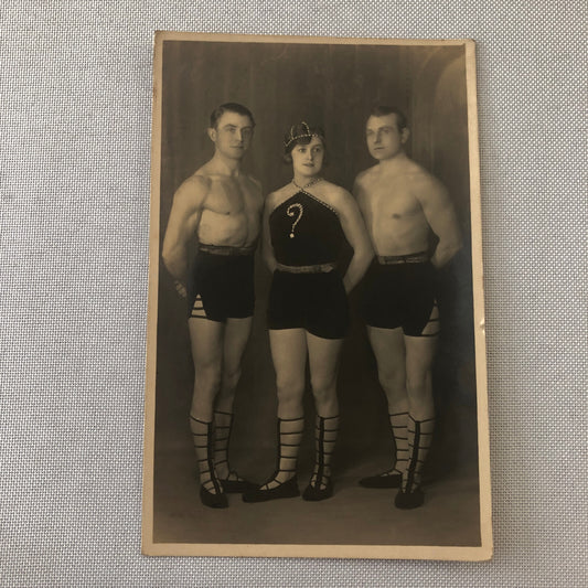 Circus Performer Aerial Acrobats Rinaldos Trio RPPC Real Photo Postcard