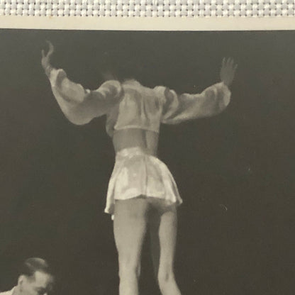 Circus Performer Man Woman Bicycle Balancing Act Bike Real Photo Postcard RPPC