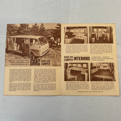 GMC Handi-Van Camper Sales Sheet Brochure Catalog Advertising Handi Van