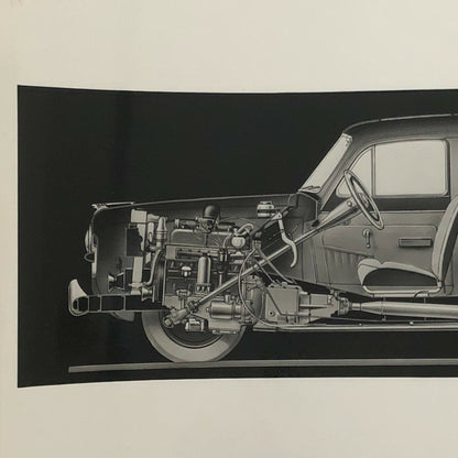 Vintage Cutaway Car Automobile Press Photo Photograph Print - Unknown Model 