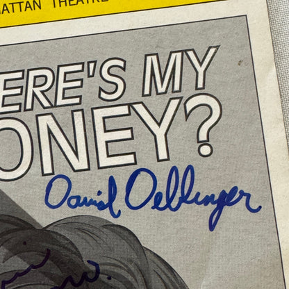 Where's My Money Signed Playbill Autographed Program David Deblinger 2001