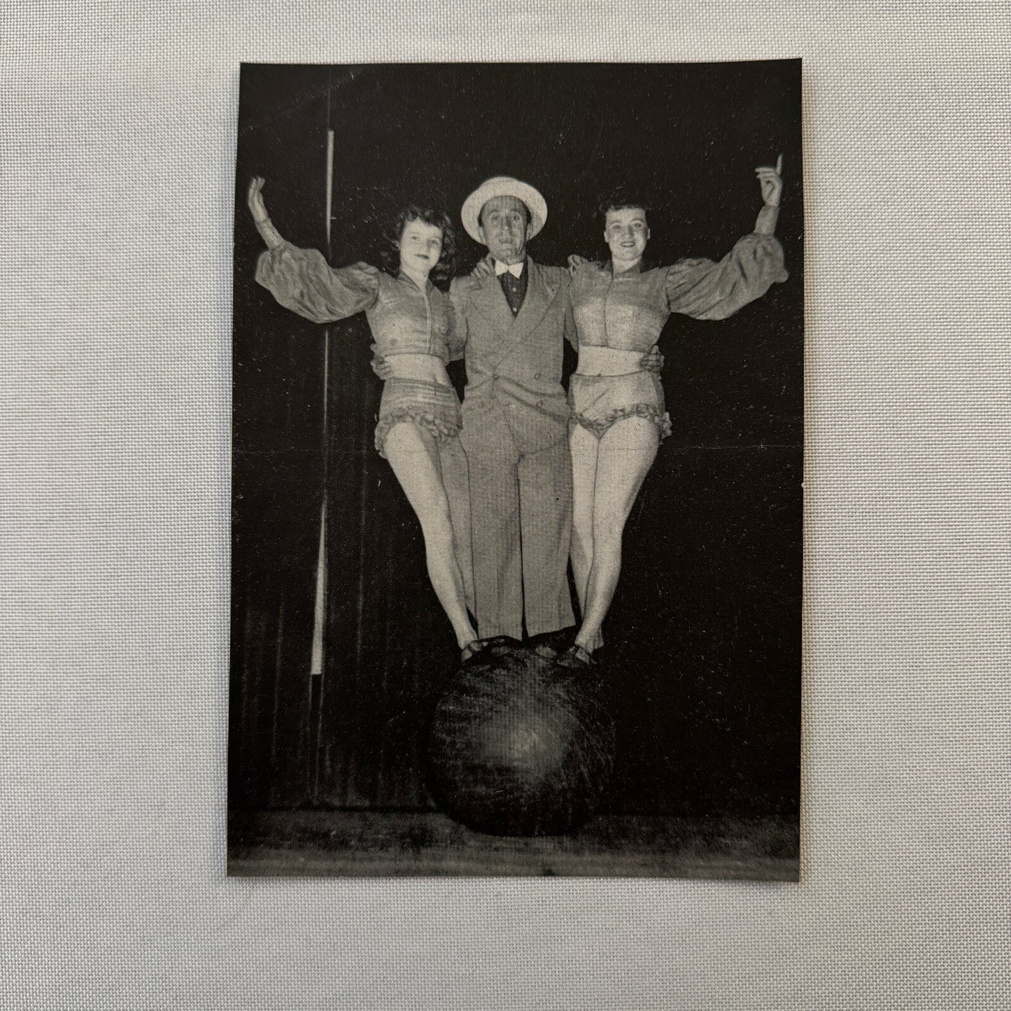 Circus Advertising Flyer Balancing Act 3 Rollings 1960 Vintage