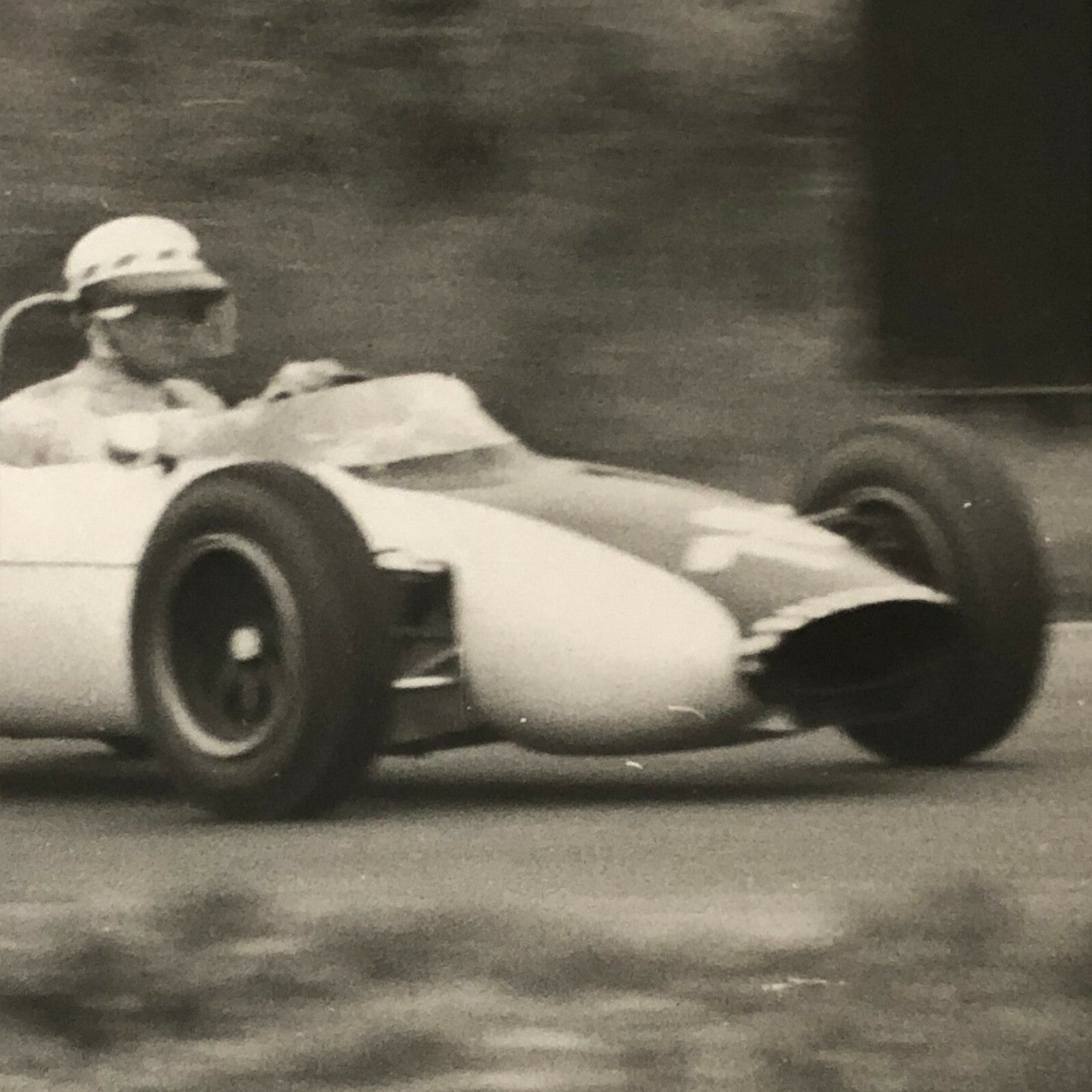 Vintage Racing Car Driver Photo Photograph Print - 1961 Brands Hatch 
