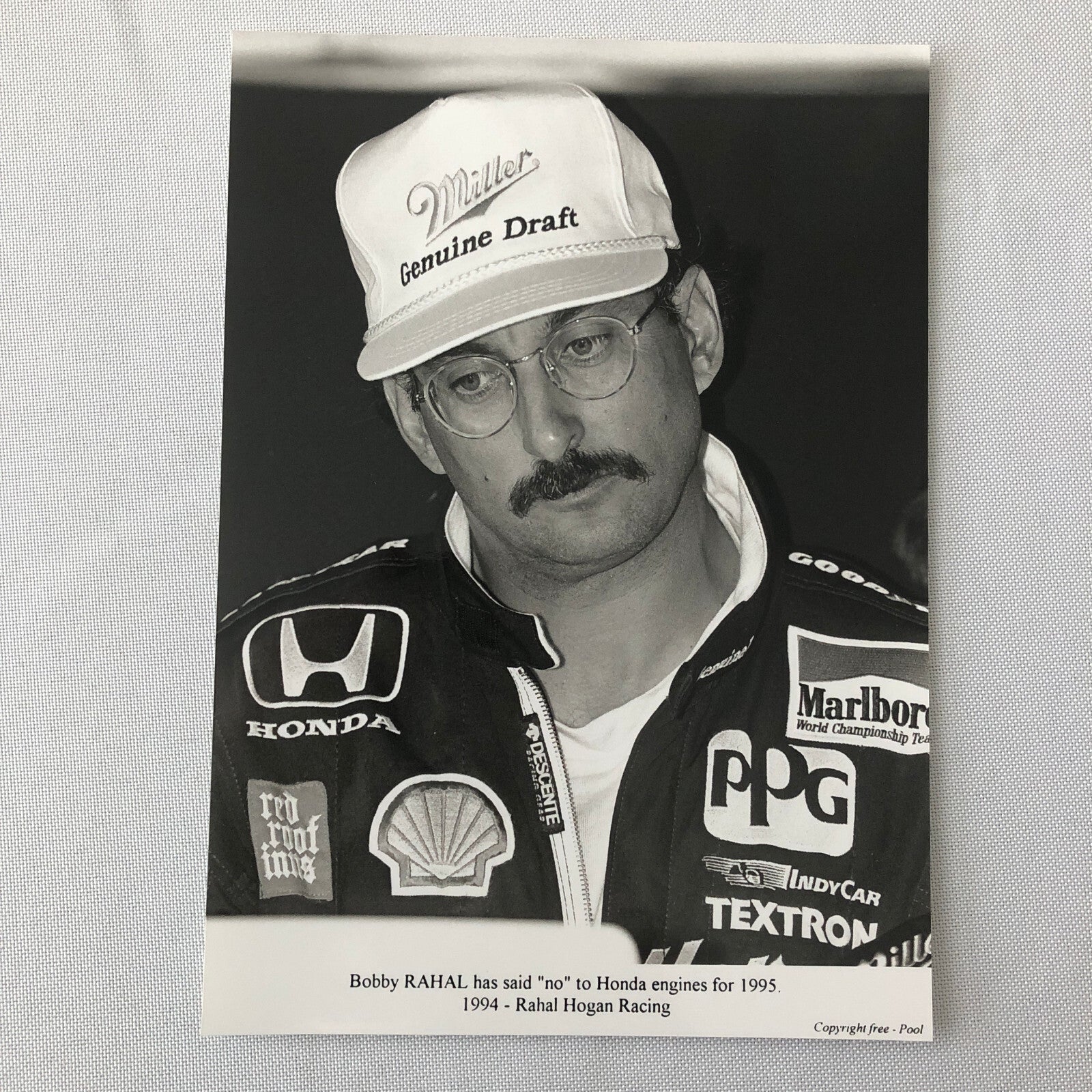 Vintage Indy Indianapolis Racing Press Photo Photograph Bobby Rahal 1994 Honda