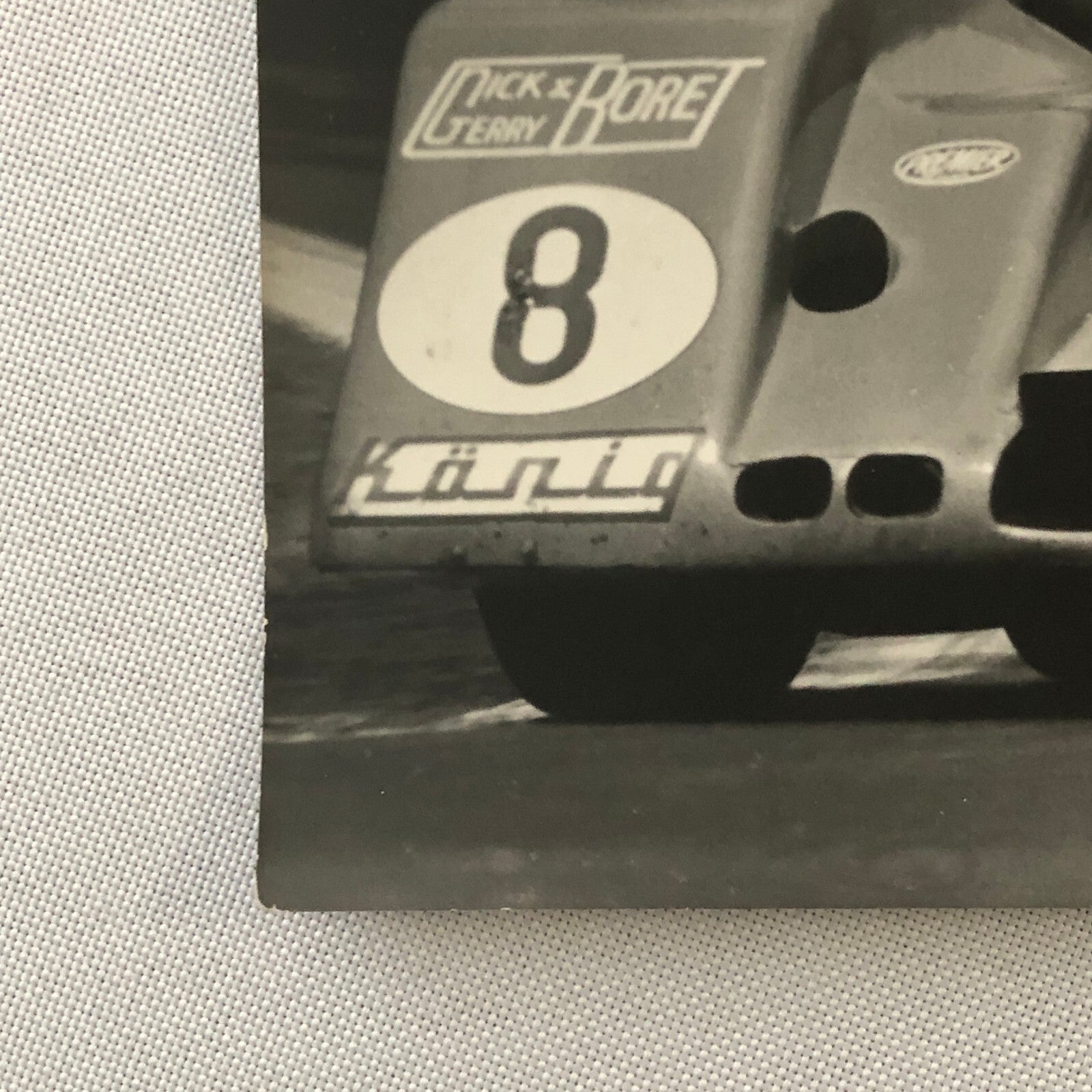 Vintage Motorcycle Sidecar Racing Photo Photograph Side Car Gerry Boret