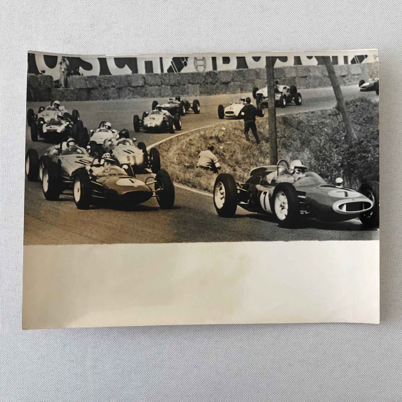 1961 Associated Press Racing Photo Photograph Innes Ireland Lotus Car + 