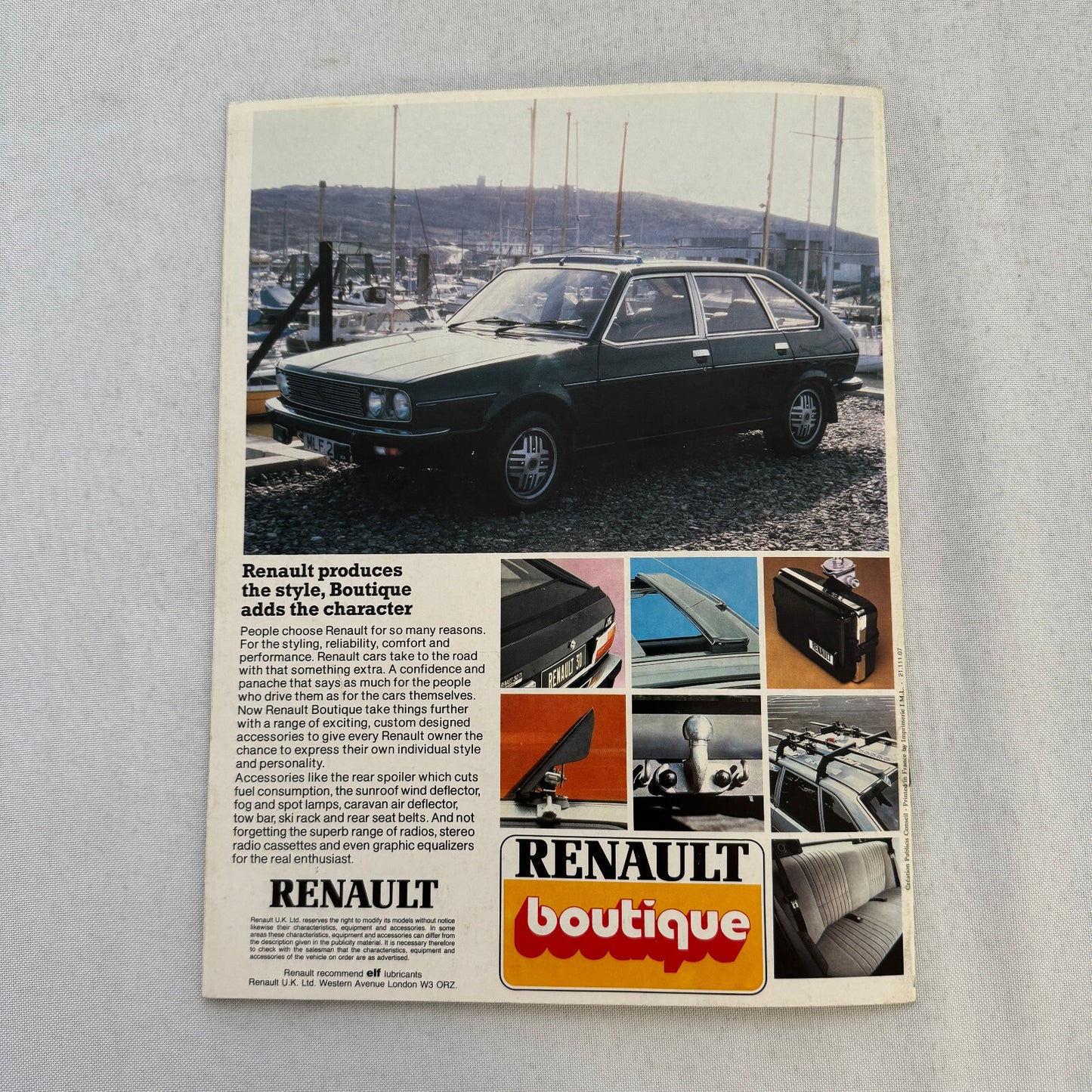 Renault 30 Turbo Diesel Car Sales Brochure Catalog Vintage Advertising UK