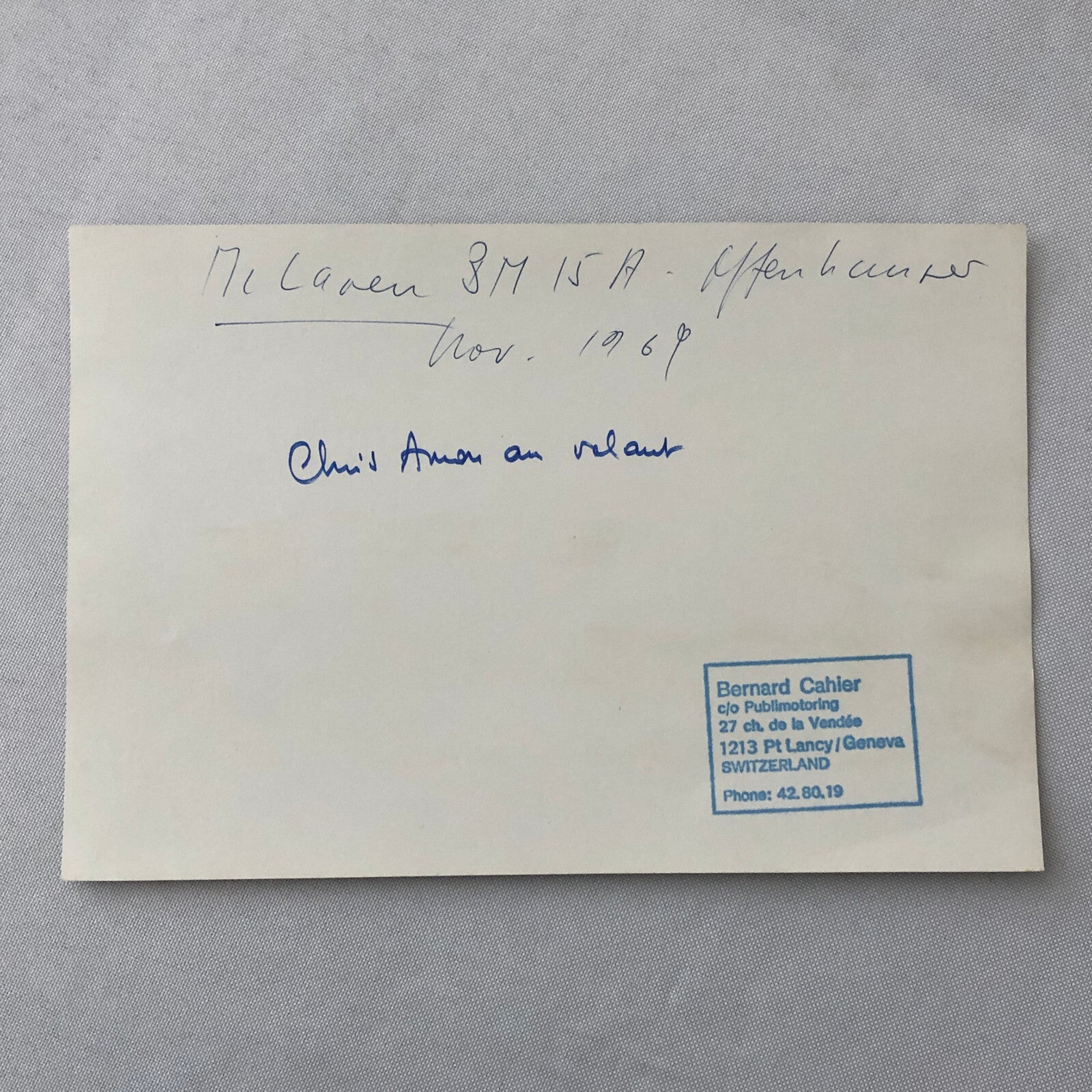 Indianapolis 500 Indy 500 Racing Photo Photograph Chris Amon 1969 McLaren Car