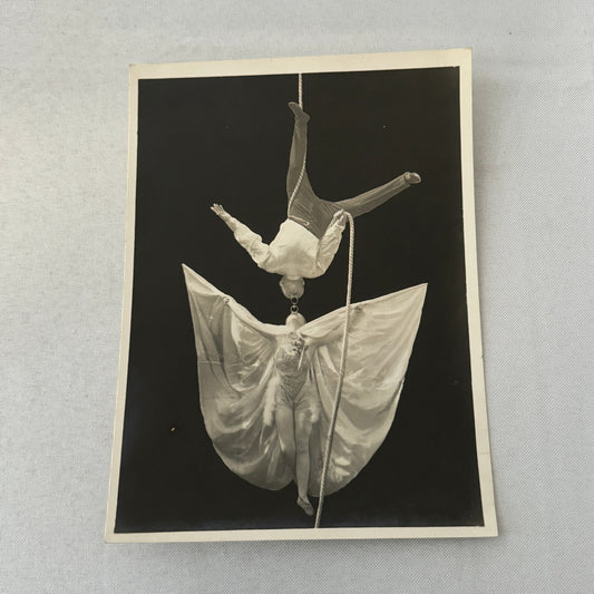 Vintage Circus Acrobat Balancing Act Photo Photograph Beautiful