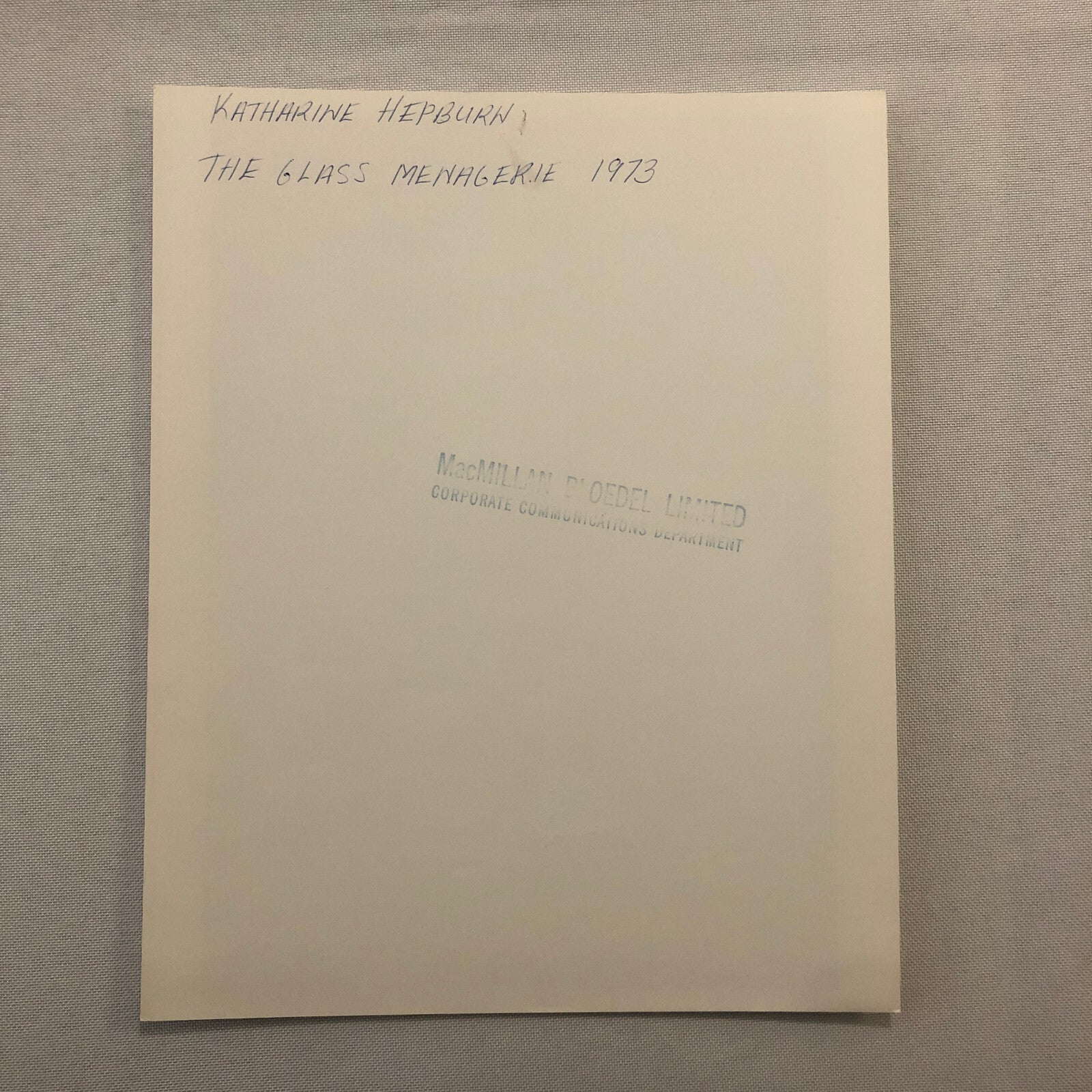 Katharine Hepburn Actress Photo Photograph Print Movie Still The Glass Menagerie