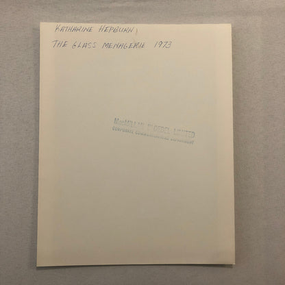 Katharine Hepburn Actress Photo Photograph Print Movie Still The Glass Menagerie