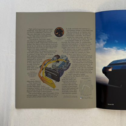 Mitsubishi Starion ESI Turbo Car Sales Brochure Catalog 1985.5 1985 1986