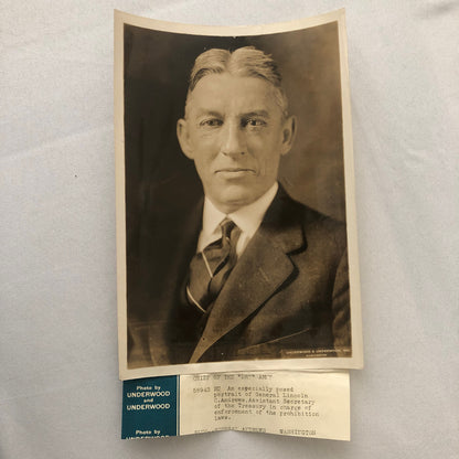 Press Photo Photograph Prohibition Law Enforcement Dry Army Chief Portrait