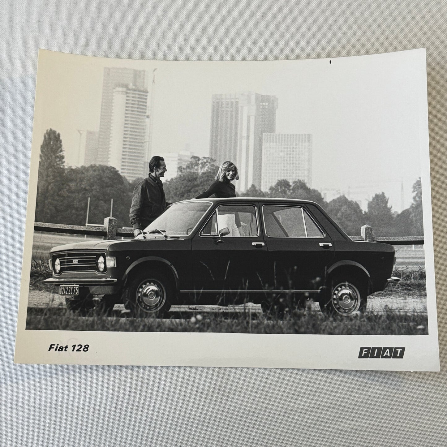Fiat 128 Car Factory Press Photo Photograph Print Vintage