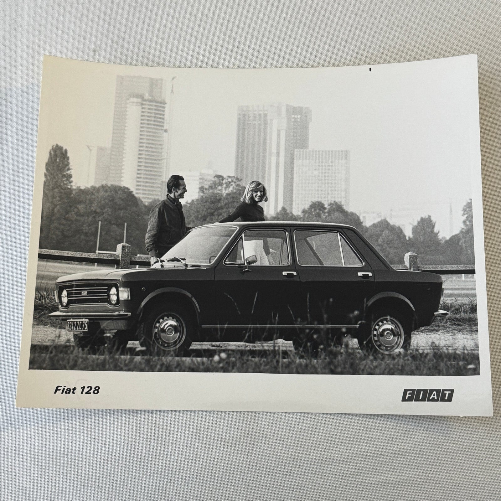 Fiat 128 Car Factory Press Photo Photograph Print Vintage
