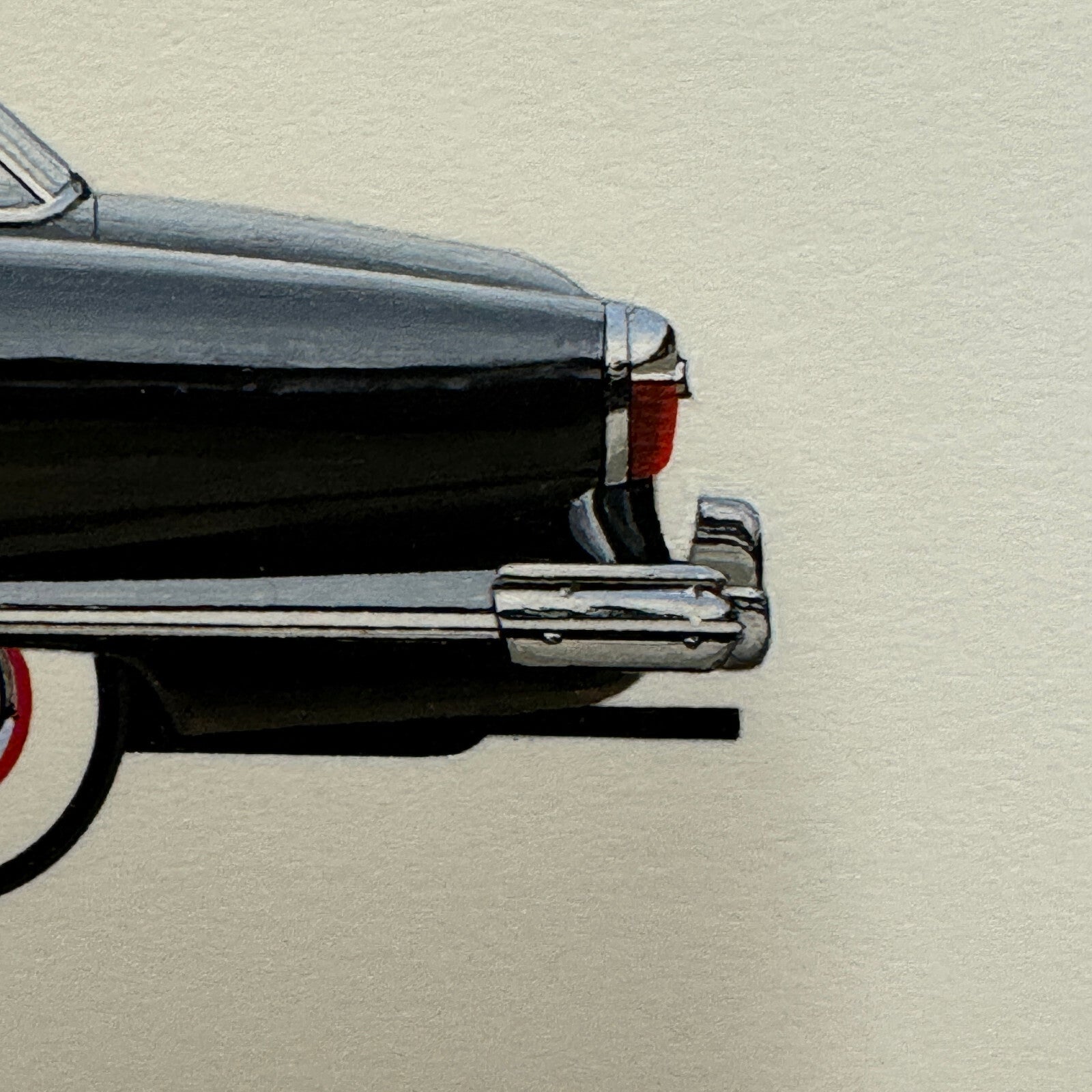 1953 Nash Ambassador Club Coupe Car Illustration Art Drawing Vintage Miniature