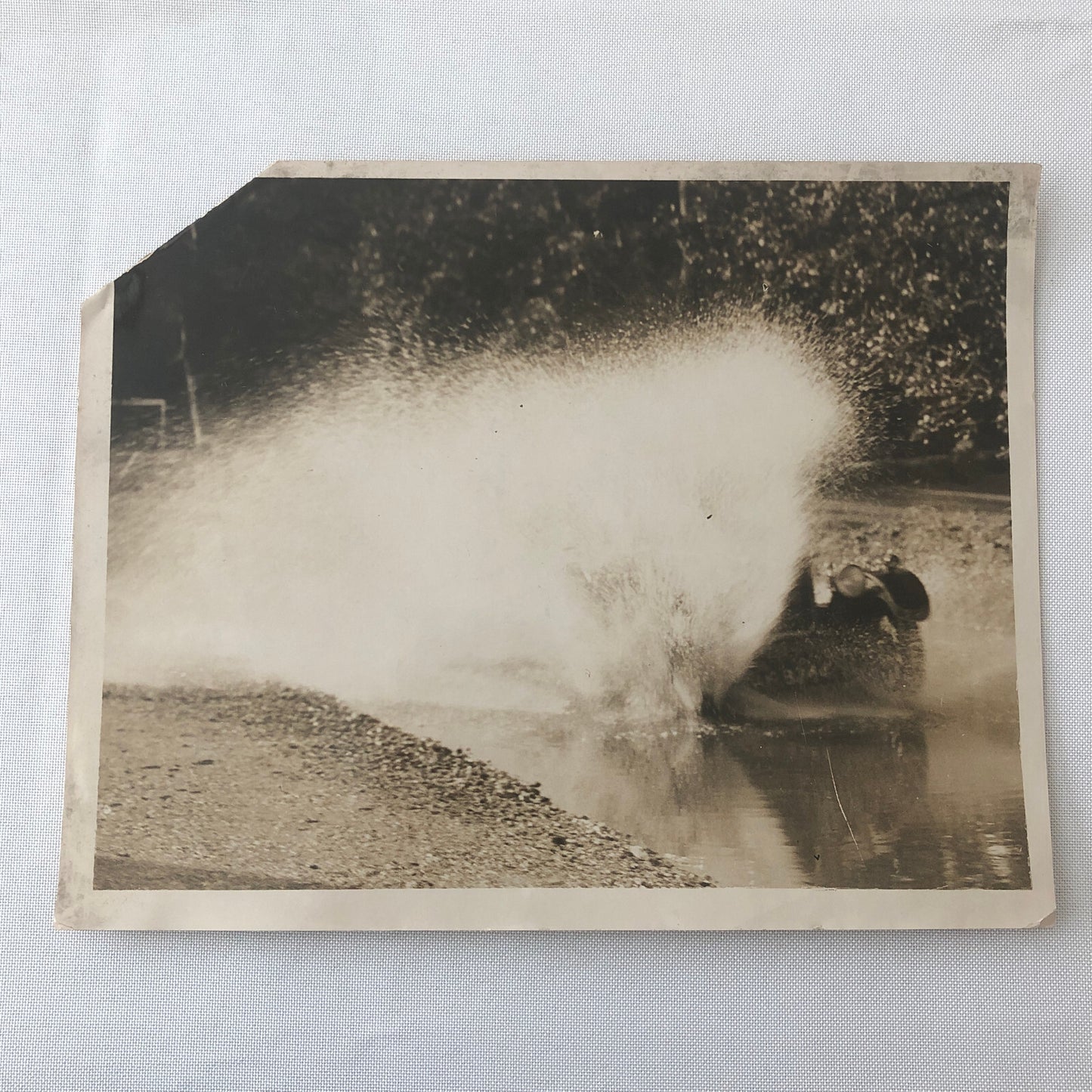 Vintage Press Photo Photograph Car Automobile Flood Disaster London UK 1933