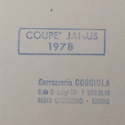 Carrozzeria Coggiola Coupe Janus 1978 Concept Car Photo Photograph Print