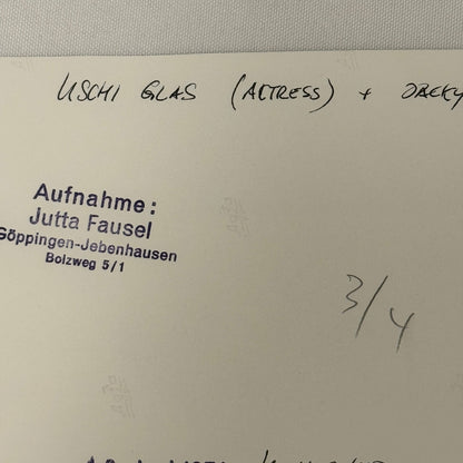 Vintage Racing Photo 1971 Hockenheim Jacky Ickx with Actress Uschi Glas