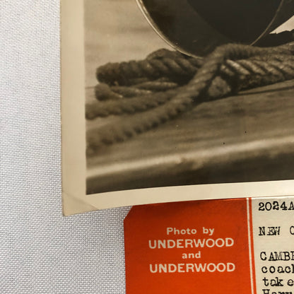 Press Photo Photograph Harvard Rowing Team Coach Haines Underwood and Underwood