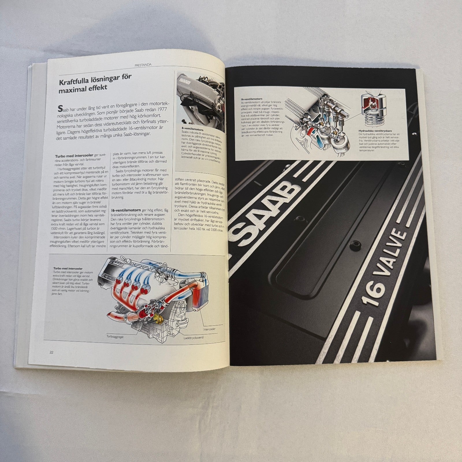 Vintage Saab 900 Car Sales Brochure Catalog 900 Cabriolet 900 Turbo 900i SWEDISH