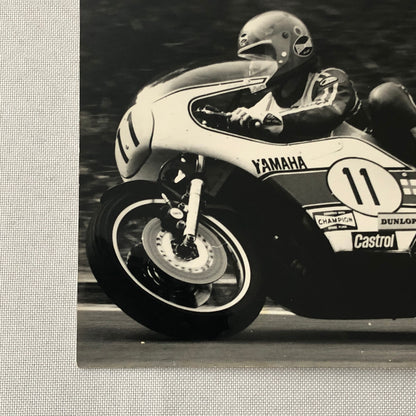 Vintage Motorcycle Racing Photo photograph Yamaha Race Bike Rider